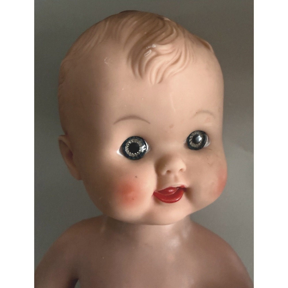 Vintage Pair Squeak Dolls for Parts / Repair 1956 Sun and 1960s Viceroy VS Doll - Picture 8 of 10